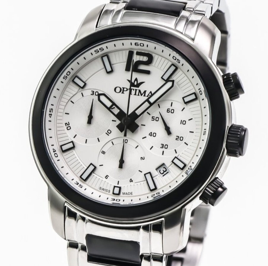 Optima • OSC399-SB-1 • Swiss Chronograph Watch • Date • Quartz