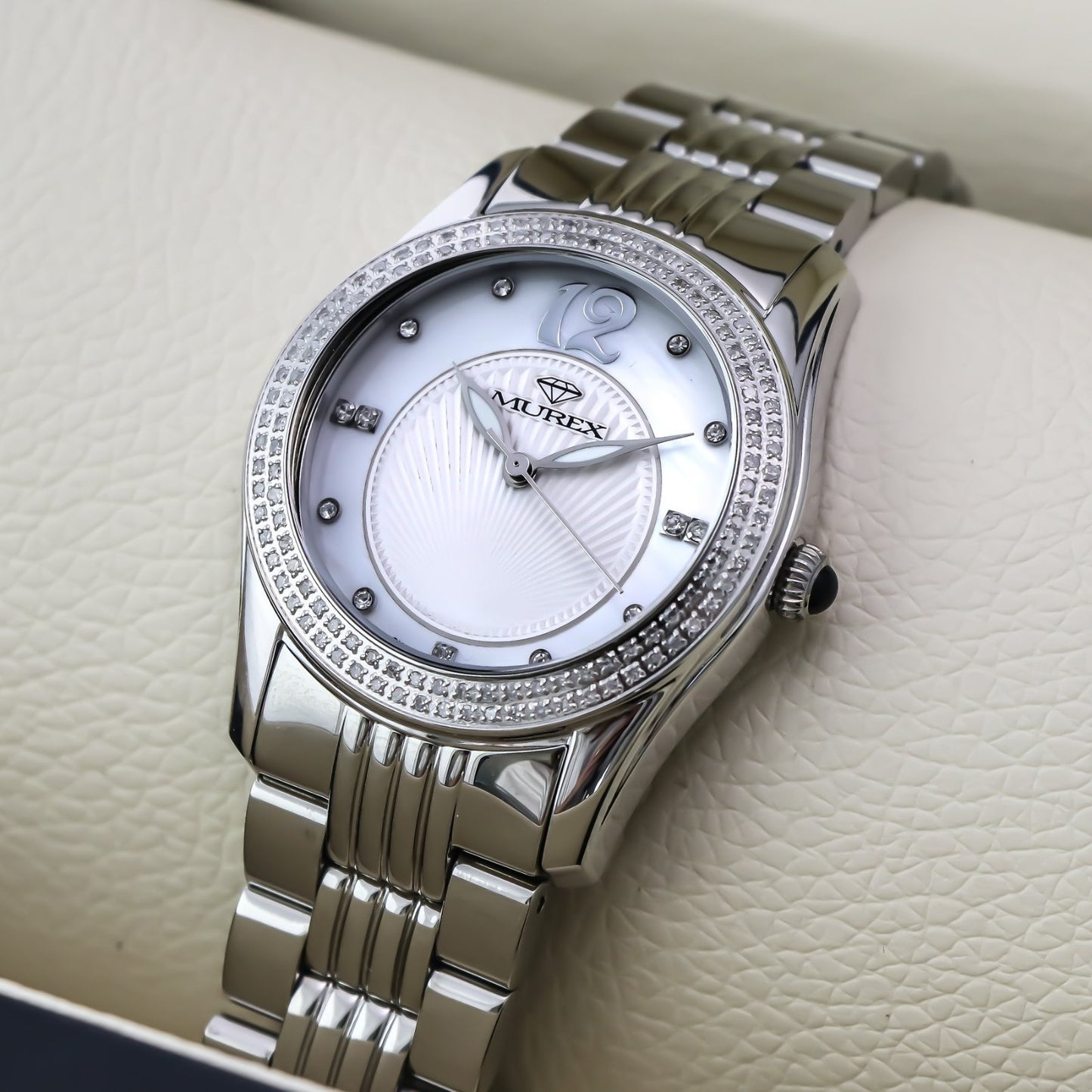 Murex • Swiss Diamond Watch • 126 SI Real White Diamonds 0.7ct • 36mm • MUL536