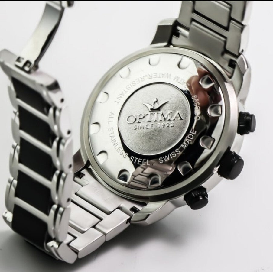 Optima • OSC399-SB-1 • Swiss Chronograph Watch • Date • Quartz