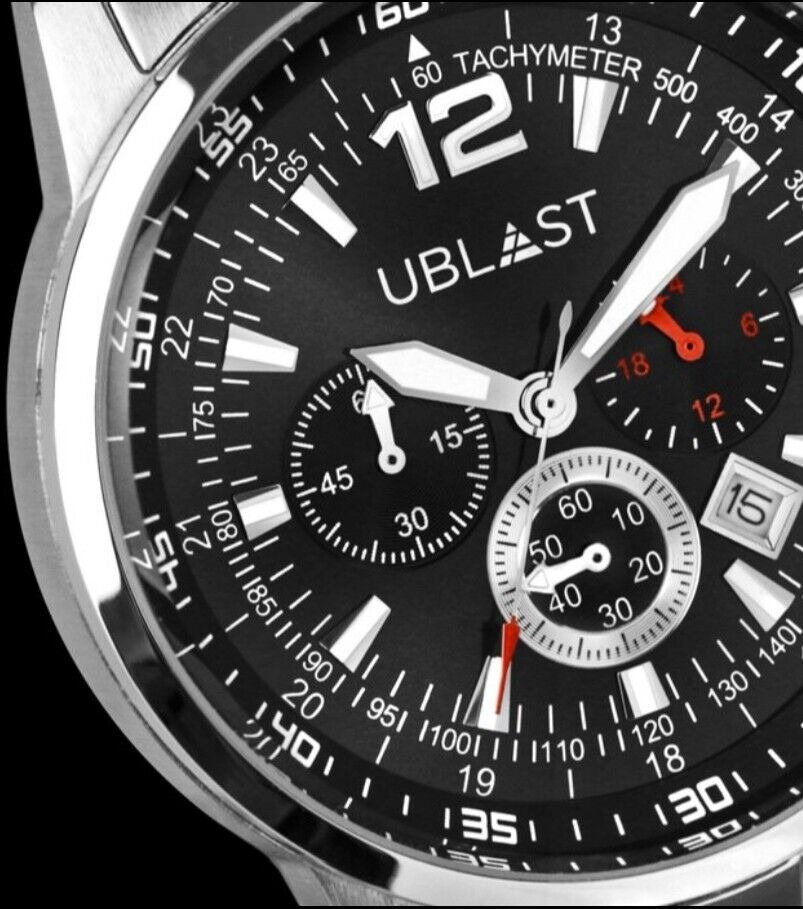 Ublast • Street Race Chrono Watch • 43mm • Miyota OS20 • WR10ATM • UBSR43SBK