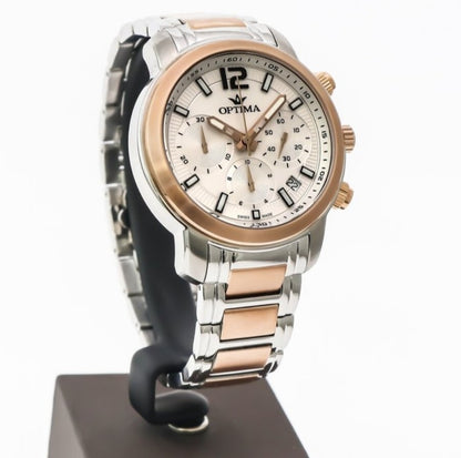 Optima •Swiss Chronograph Watch •OSC399-SR-1 • Day Date Quartz