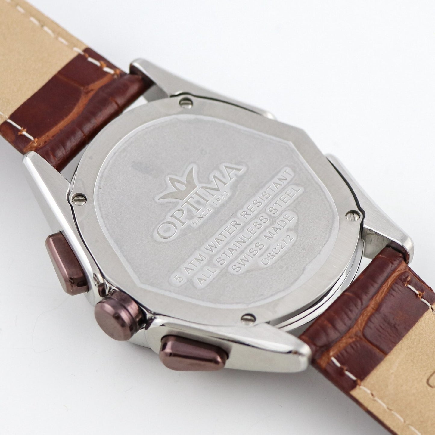 Optima • Swiss Watch • Stainless Steel  • 42x44.5mm• OSC272 • Dual Time