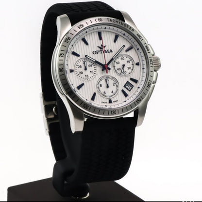 Optima • 48.15mm •  Swiss Chronograph Watch • Date • WR50M • Ronda • OSC377-SX-1