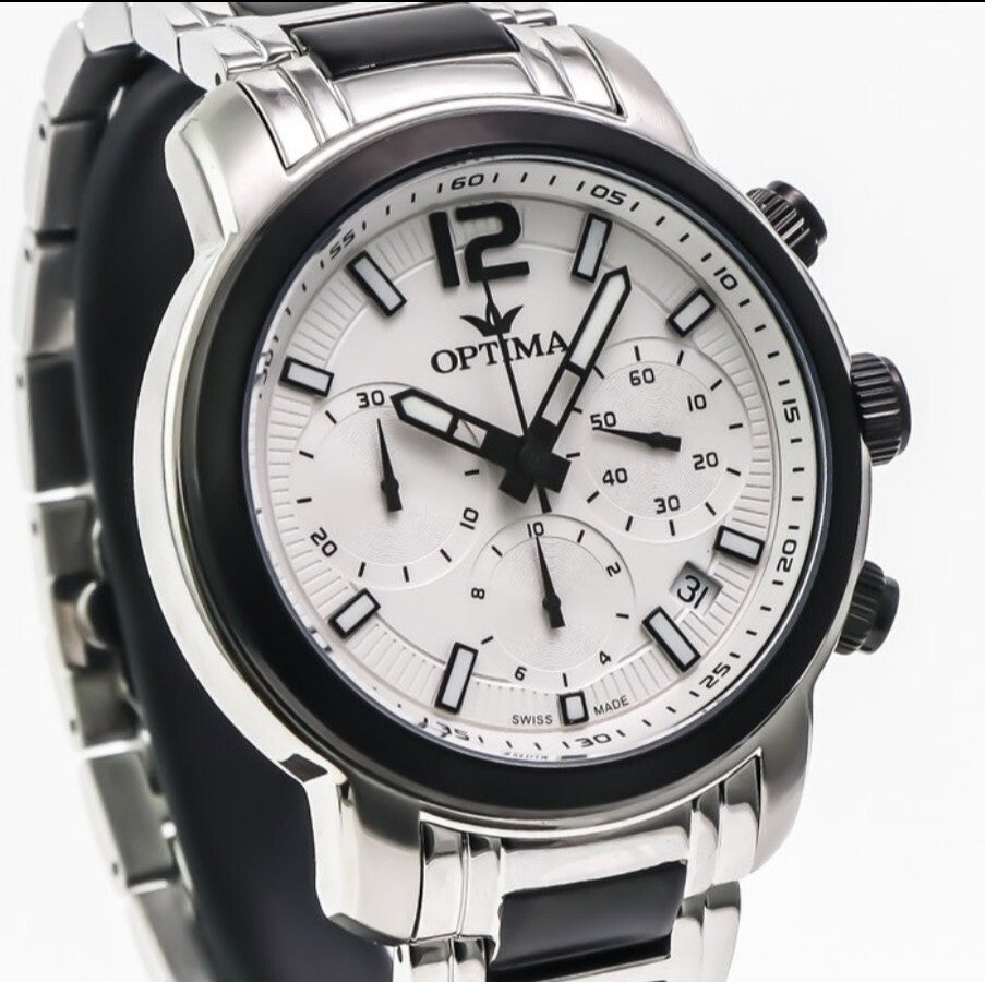 Optima • OSC399-SB-1 • Swiss Chronograph Watch • Date • Quartz