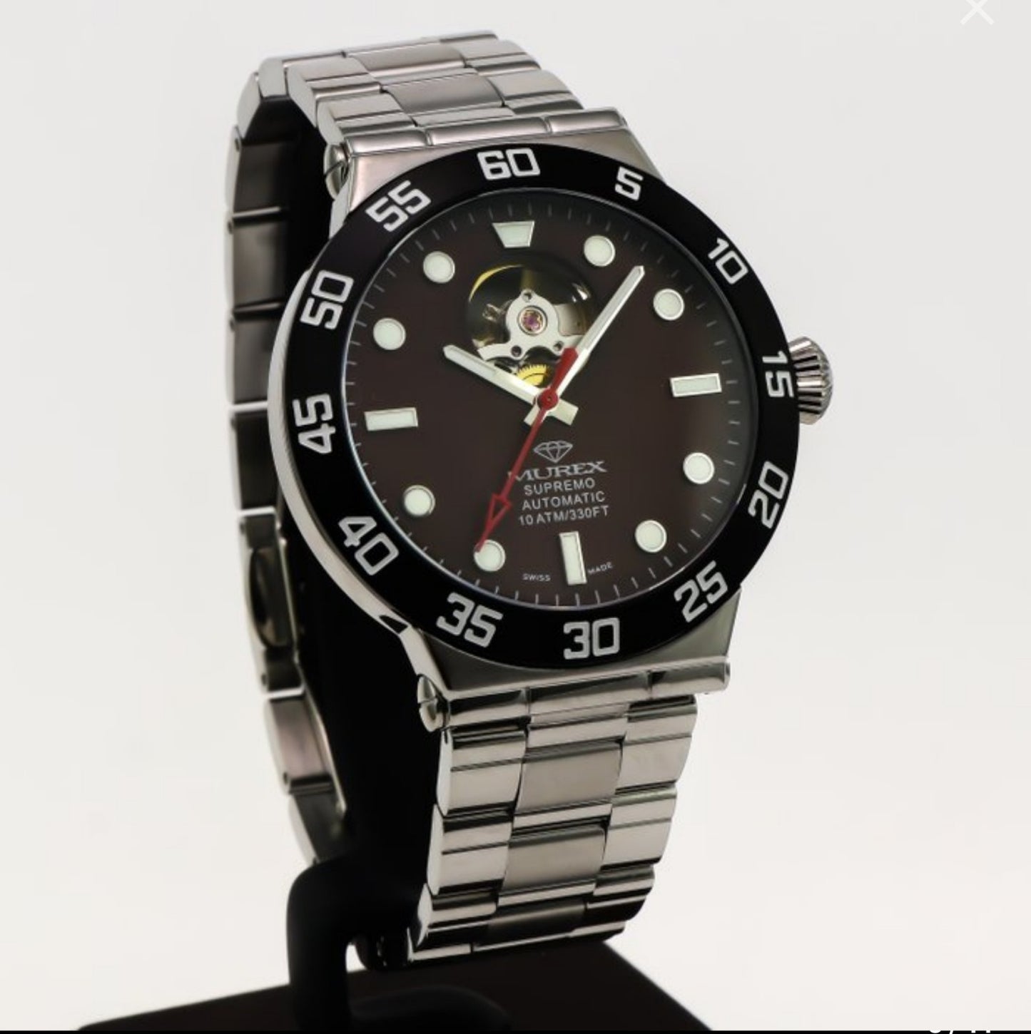 SUPREMO • Open Heart • Automatic Swiss Watch • Murex • Stainless Steel 43.8mm