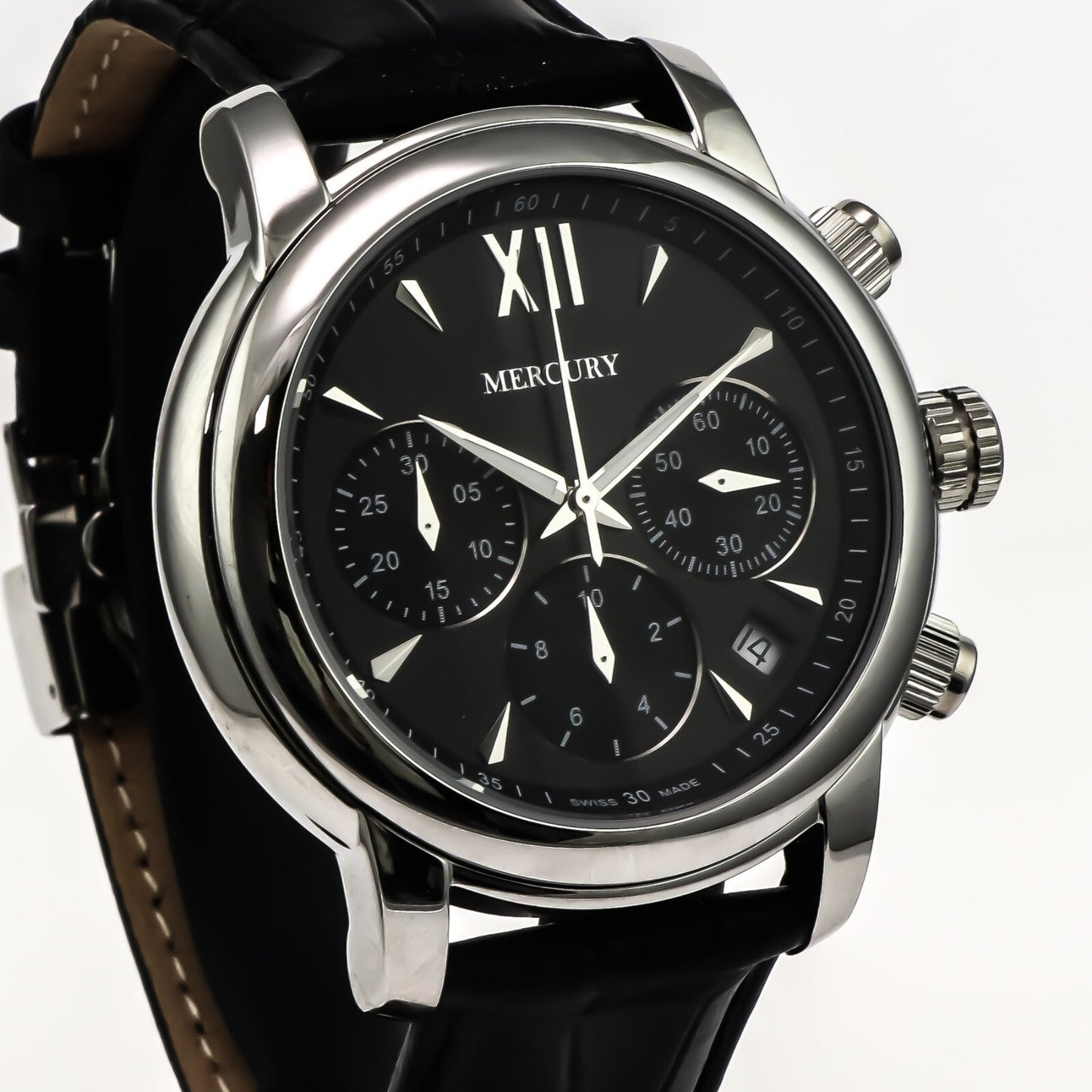 Mercury • Swiss Chronograph Watch • Stainless Steel • 44mm • Quartz • 5ATM