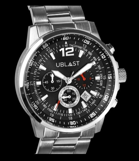 Ublast • Street Race Chrono Watch • 43mm • Miyota OS20 • WR10ATM • UBSR43SBK