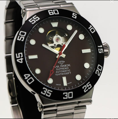 SUPREMO • Open Heart • Automatic Swiss Watch • Murex • Stainless Steel 43.8mm