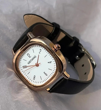 Womens Fashion Watch • 25mm • Quartz • 3ATM • Leather Strap • MsTianQ