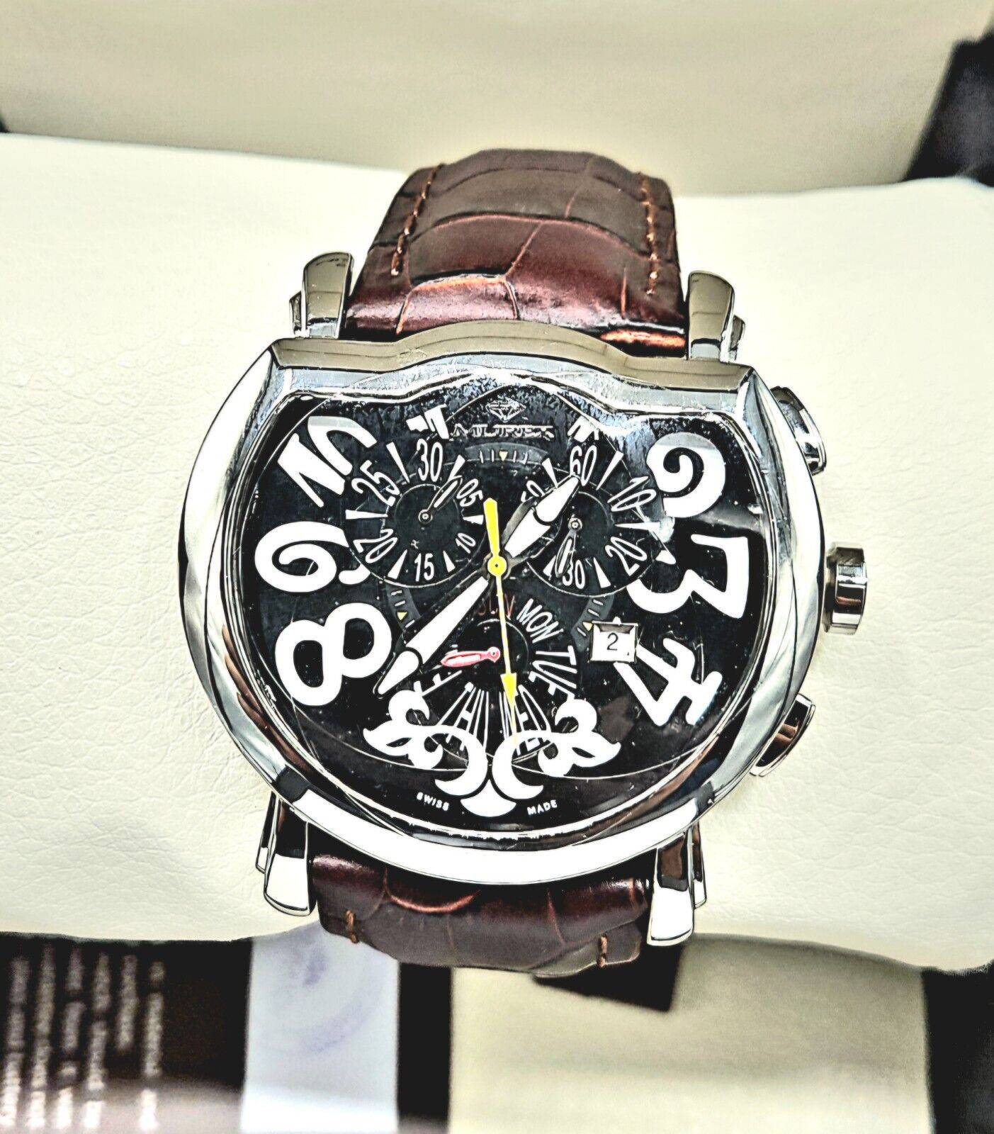 MUREX • ISC792-SL-3 • 42.4 x 52.00mm Swiss Chronograph Watch WR100Ft Date SubDay