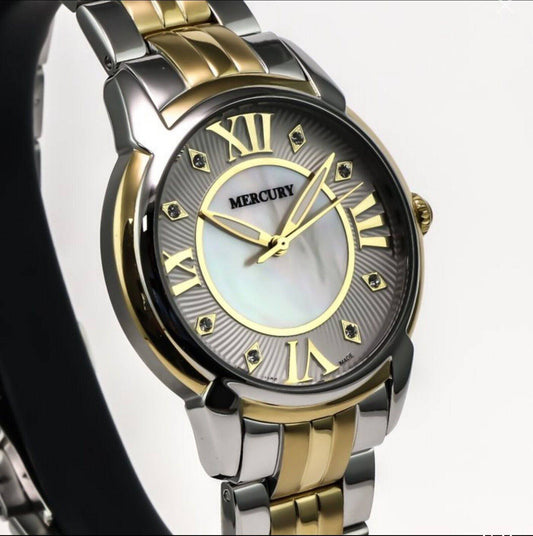 Mercury  • Swiss Women's Watch • 36MM • Mother Of Pearl • PVD Gold • ME360-SG-7