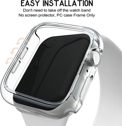 Shockproof Hard PC Bumper Case • Lightweight Frame Cover • Apple Watch Compatibl
