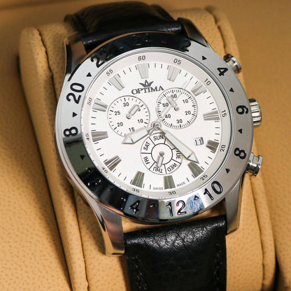 "OPTIMA • 44.5 mm Swiss Chronograph • Date SubDay • WR 5ATM • OSC333-SL-1 "