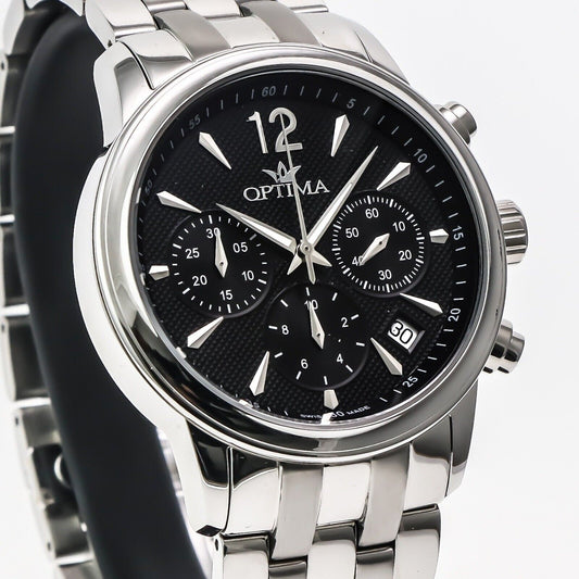 Optima • 44mm • Swiss Chronograph Watch • Date  • WR 5ATM • OSC423-SS-3