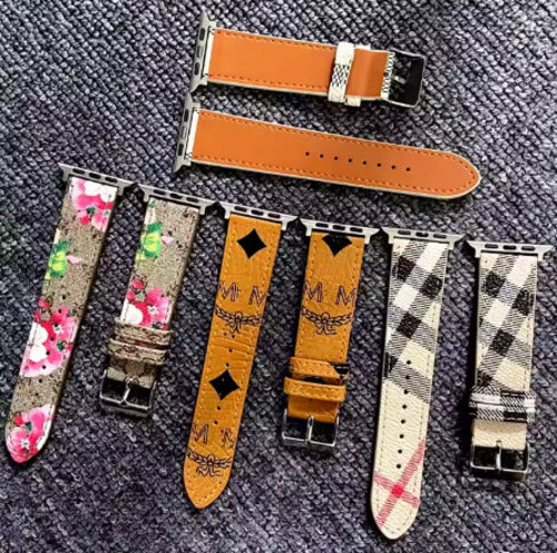 Luxury Leather Watch Band • Compatible with Apple Watch • Fits 38–49mm Series