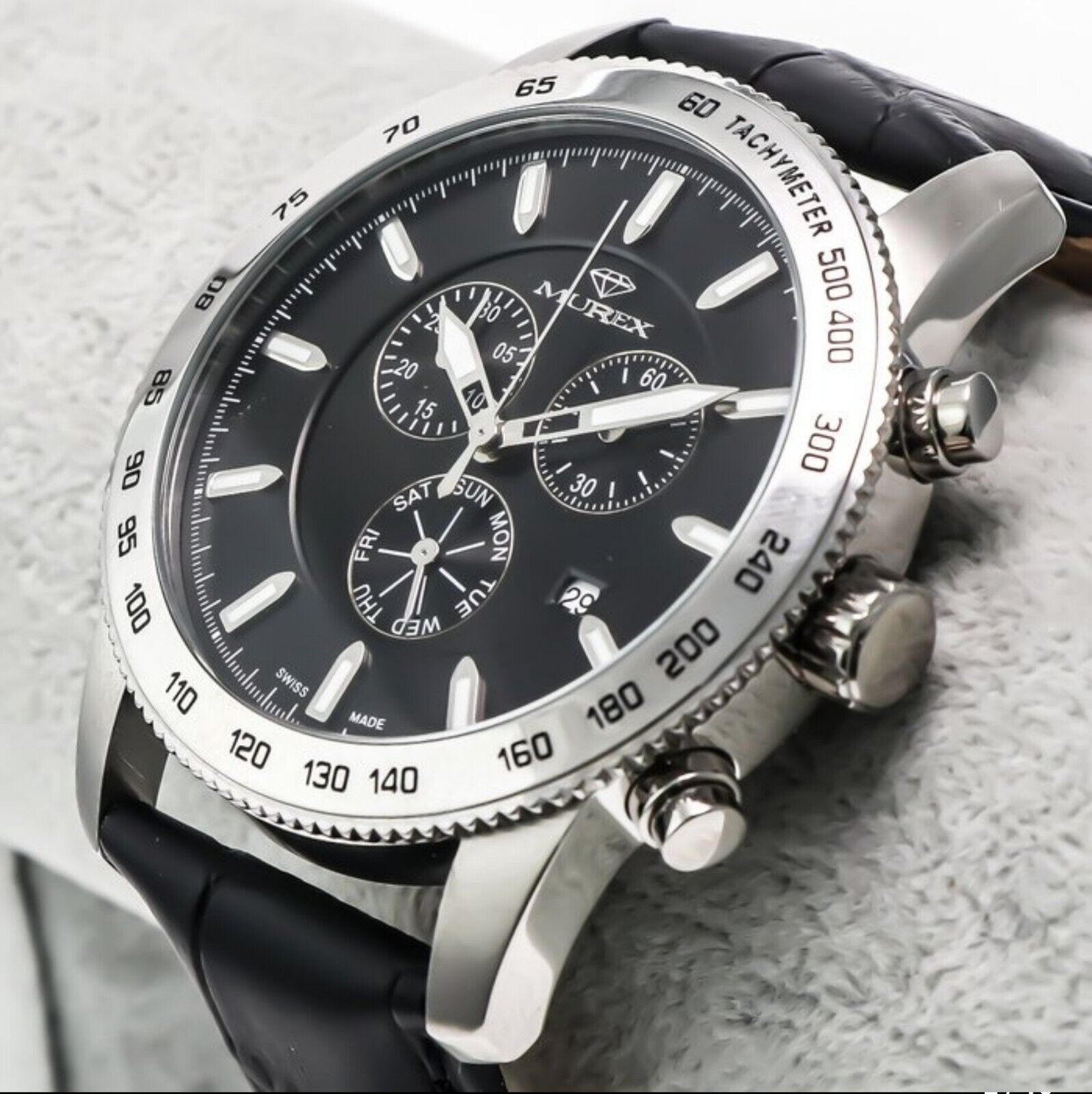 Murex • 44.5mm • Swiss Chronograph Watch • Date SubDay • WR50M • MUC591-SL-3