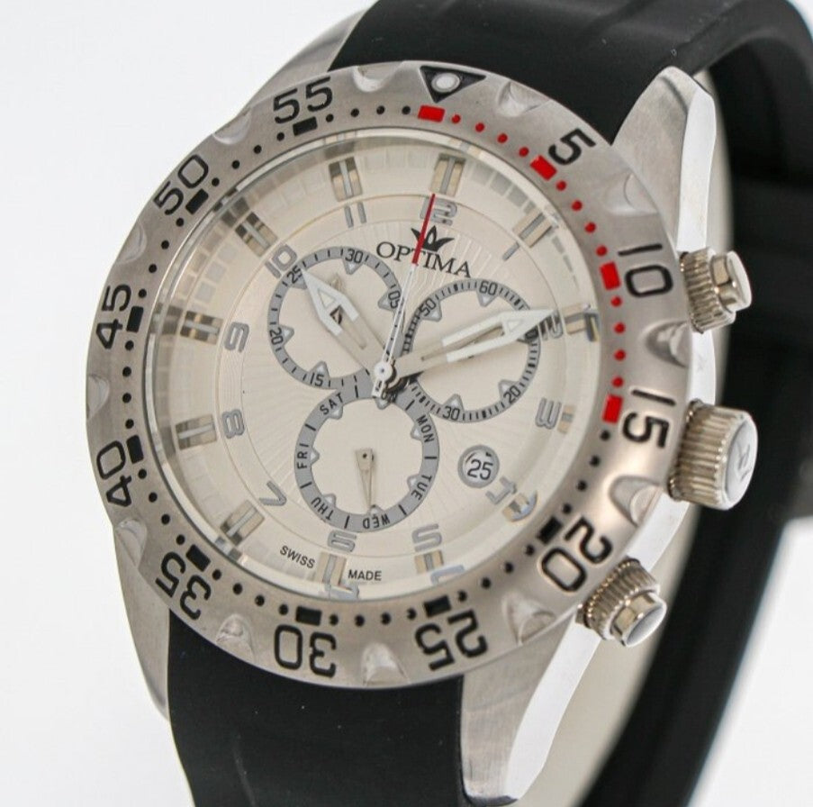 Optima • Swiss Chronograph Watch •Stainless Steel Quartz • Quartz • OSC342