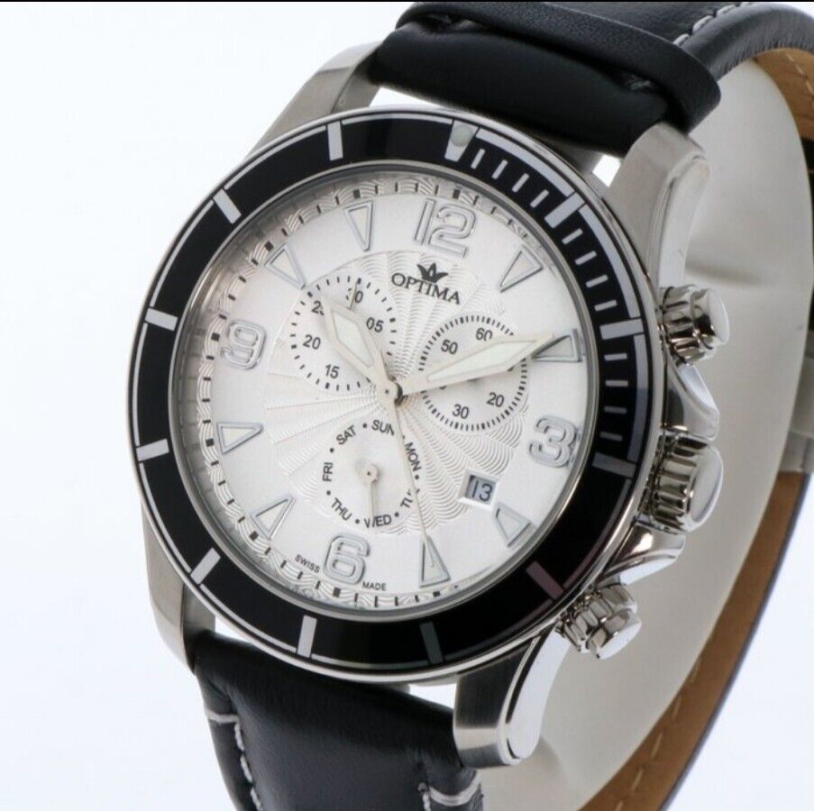 Optima • Swiss Chronograph Watch• OSC422-SL-1 • Day Date Quartz