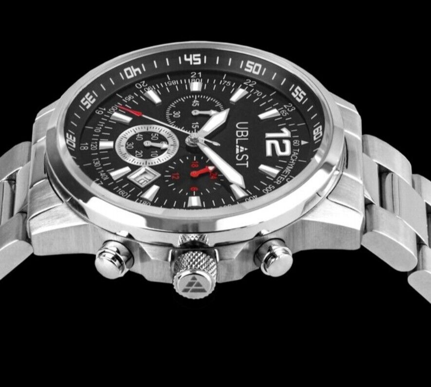 Ublast • Street Race Chrono Watch • 43mm • Miyota OS20 • WR10ATM • UBSR43SBK