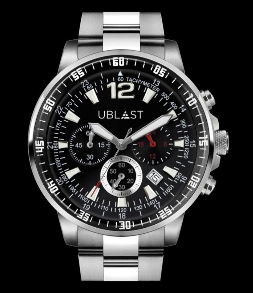 Ublast • Street Race Chrono Watch • 43mm • Miyota OS20 • WR10ATM • UBSR43SBK
