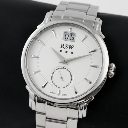 RSW •  Swiss Watch • Stainless Steel • Quartz 44mm • Big Date • 5ATM • RSWM107