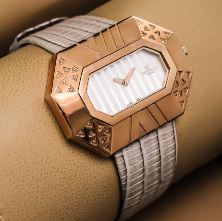 Optima •Swiss Diamond Watch •Stainless Steel Quartz •0.18ct Diamonds OSL214