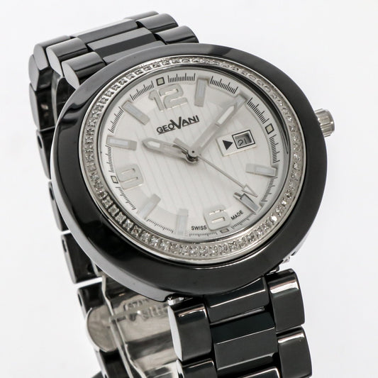 GEOVANI  • Swiss Watch • Black Ceramic • 34mm • Quartz • 3ATM • GOL510
