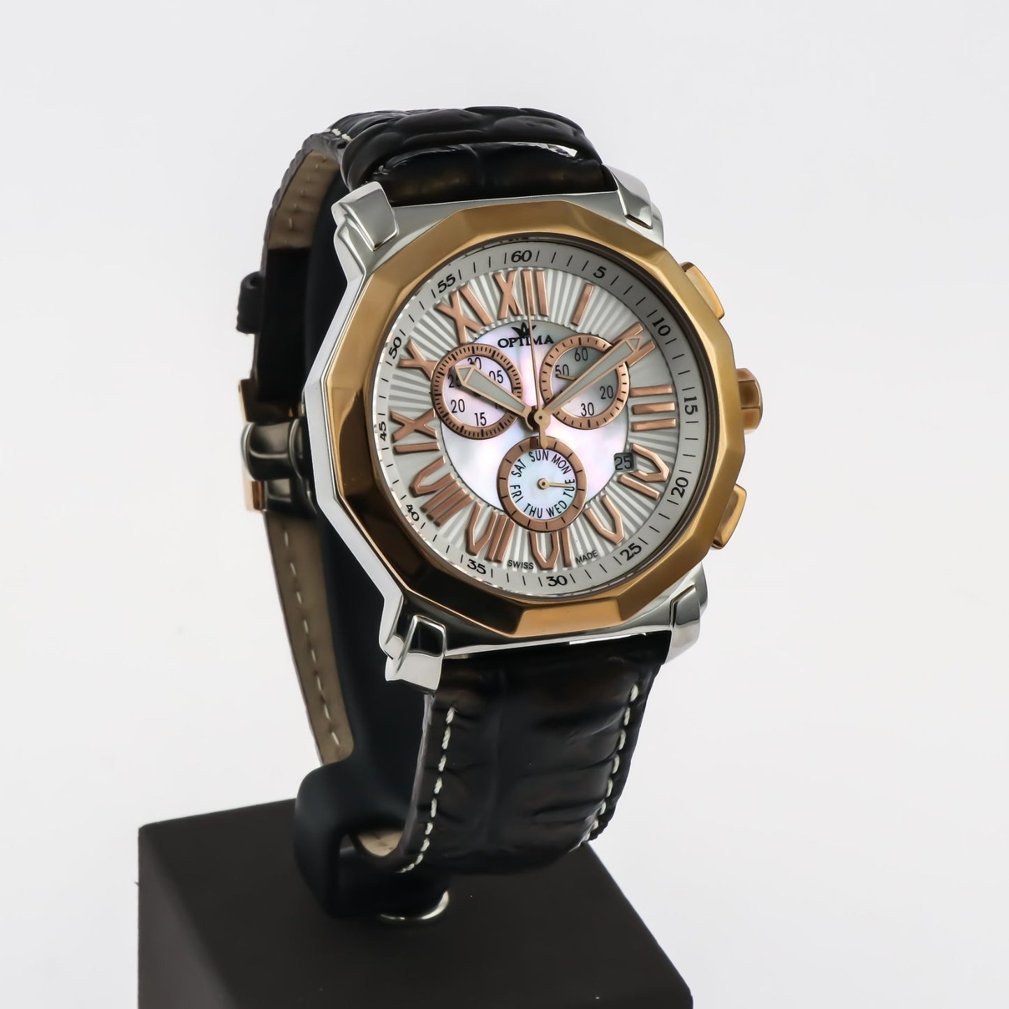 Optima • Swiss Chronograph Watch • Stainless Steel • 43 mm • Quartz • 3ATM