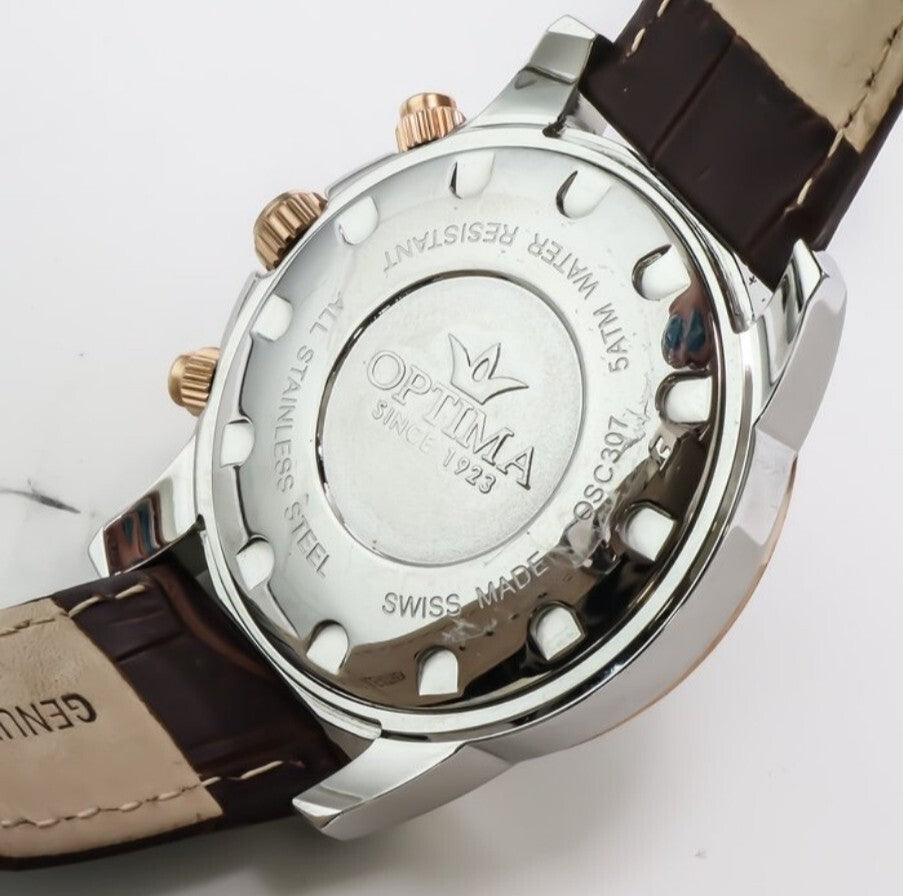 Optima • Swiss Chronograph Watch • OSC307-SRL-4 • Day Date Quartz Mens