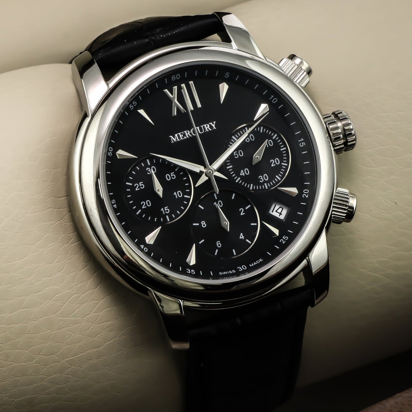 Mercury • Swiss Chronograph Watch • Stainless Steel • 44mm • Quartz • 5ATM