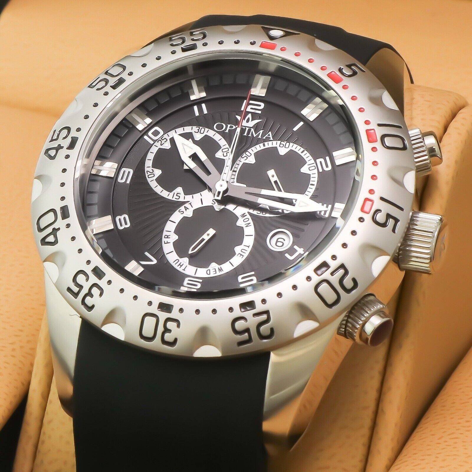 Optima • 47mm•Swiss Chronograph• • Date SubDay•5 ATM• OSC342-SX-3