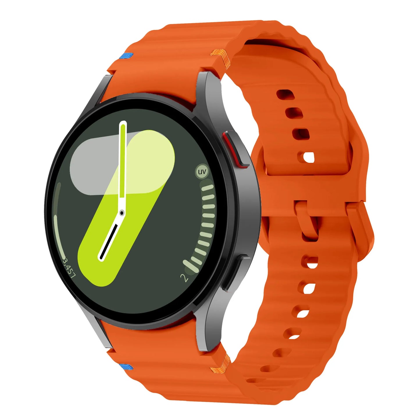 Forwelleny Wavy Silicone Sports Strap • 40mm 44mm • Compatible with Samsung