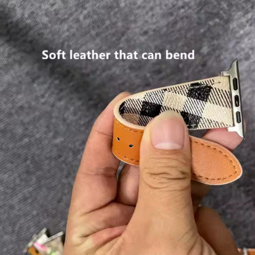 Luxury Leather Watch Band • Compatible with Apple Watch • Fits 38–49mm Series