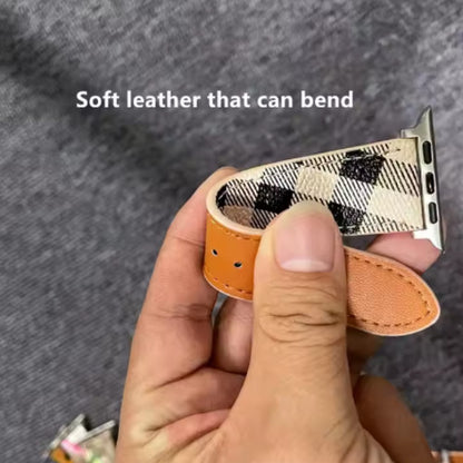 Luxury Leather Watch Band • Compatible with Apple Watch • Fits 38–49mm Series