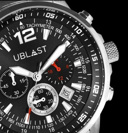 Ublast • Street Race Chrono Watch • 43mm • Miyota OS20 • WR10ATM • UBSR43SBK