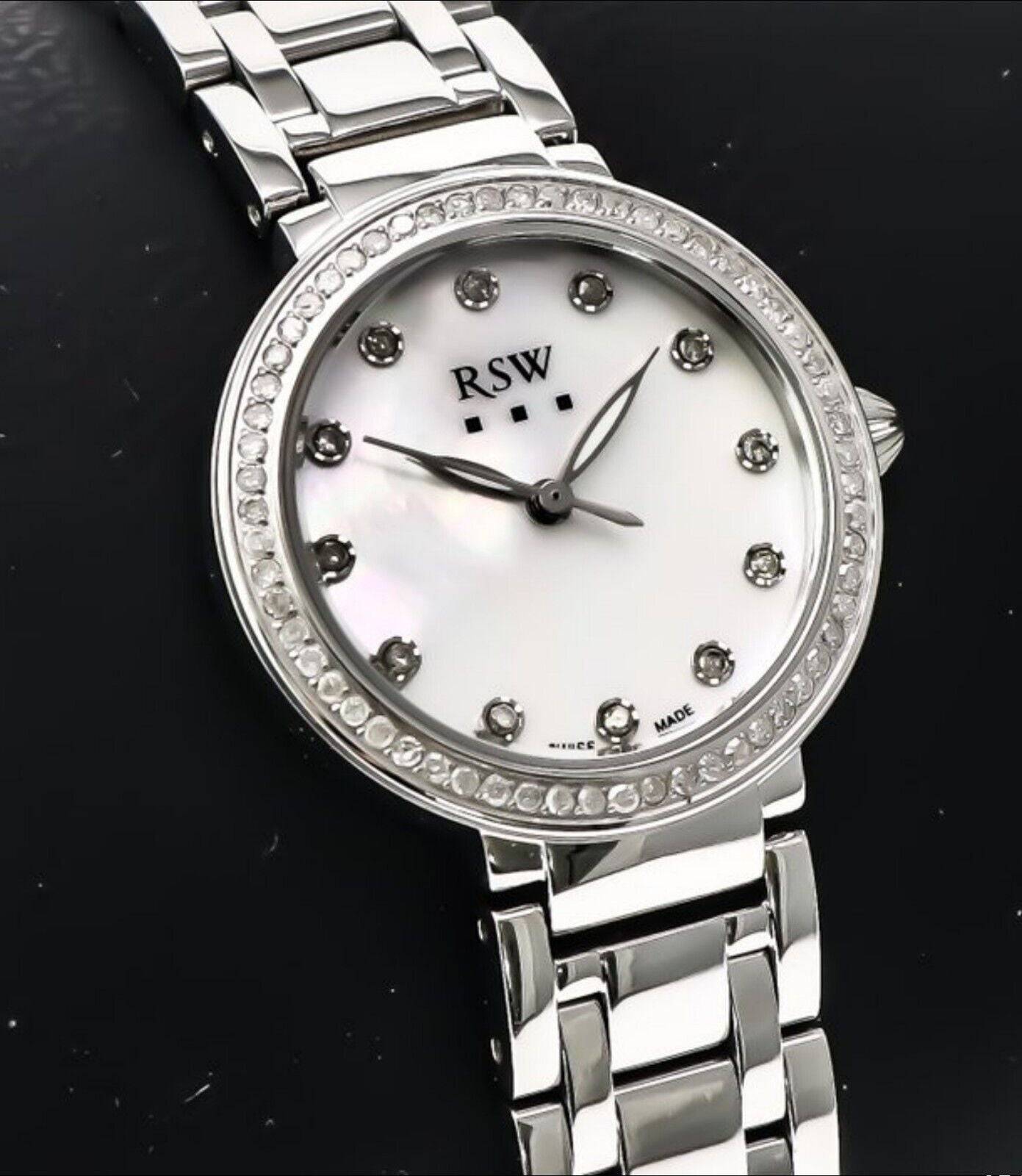 RSW Swiss Diamond Watch • RSWL150-SS-DD-7 • 72 White SI Quality 0.41ct Diamonds