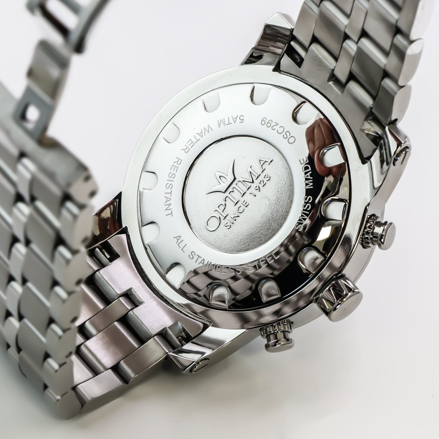Optima • Swiss Watch • Stainless Steel • 45mm • Quartz • 5ATM • OSC299