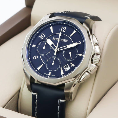 Mercury • Swiss Chronograph • ME350-SL-9 • 45mm • Men's •  Blue strap Men