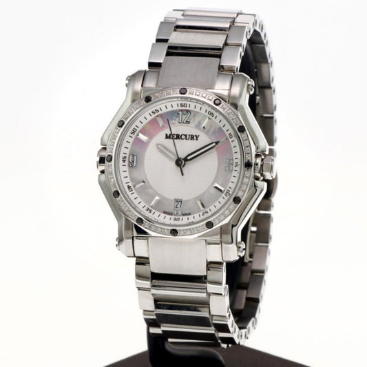 OPTIMA • Swiss Watch • Stainless Steel Quartz • 39.5mm MOP Dial w Date •  ME1080