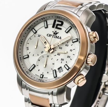 Optima •Swiss Chronograph Watch •OSC399-SR-1 • Day Date Quartz