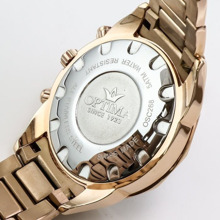 Optima • Swiss Chronograph Watch • Stainless Steel • 44mm • Quartz • OSC268