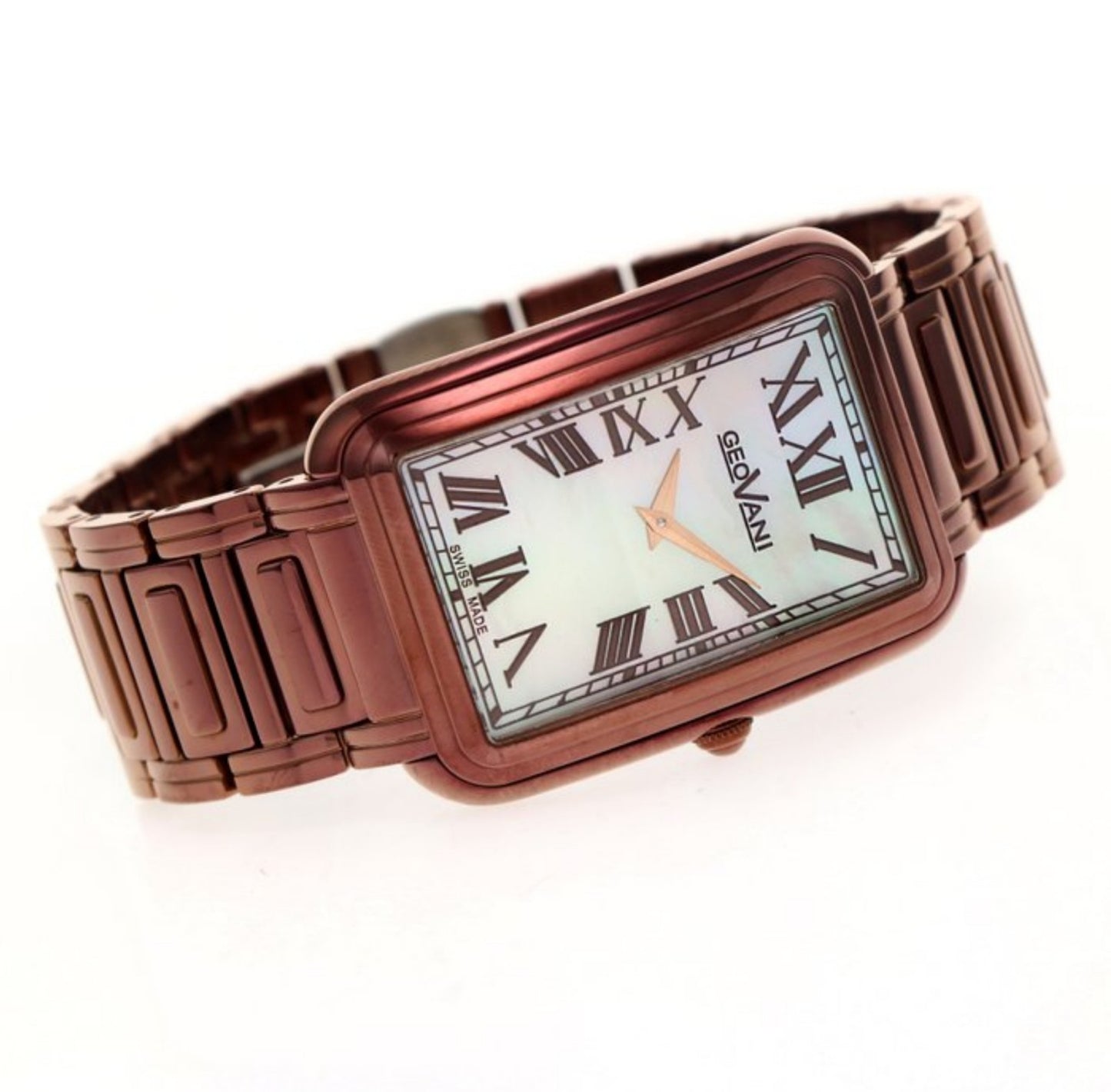 GEOVANI • Swiss Watch • Stainless Steel & Leather Quartz • 42x31mm • 3ATM GOB501