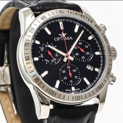 Optima • Swiss Chronograph Watch • OSC432-SL-3 • 44.15mm Tachymeter Date SubDay