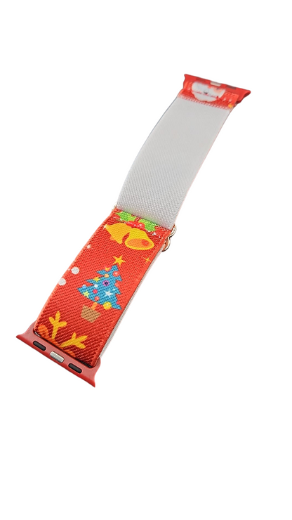 Christmas Strap for Apple Watch Compatible • 38/40/41 • Nylon Elastic