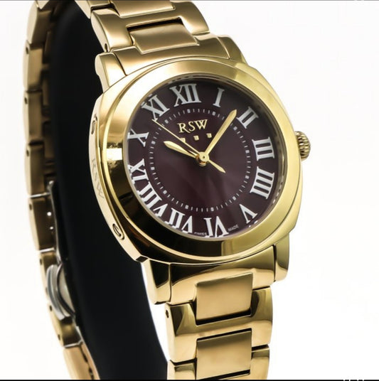RSW • Swiss Watch • Stainless Steel PVD Gold • Quartz • 30mm • 5ATM • RSWL114