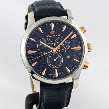 Murex • 44.5mm •  Swiss Chronograph Watch • Date SubDay • WR50M • MUC595-SRL-9