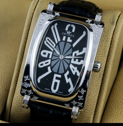 Optima • Swiss Diamond Watch • Stainless Steel Quartz • Diamonds 0.23ct • OSM189