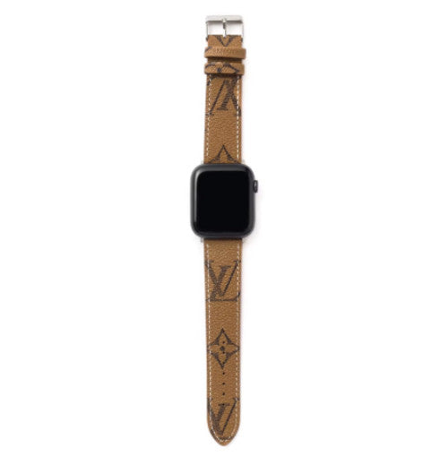 Luxury Leather Watch Band • Compatible with Apple Watch • Fits 38–49mm Series