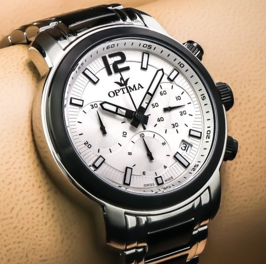 Optima • OSC399-SB-1 • Swiss Chronograph Watch • Date • Quartz