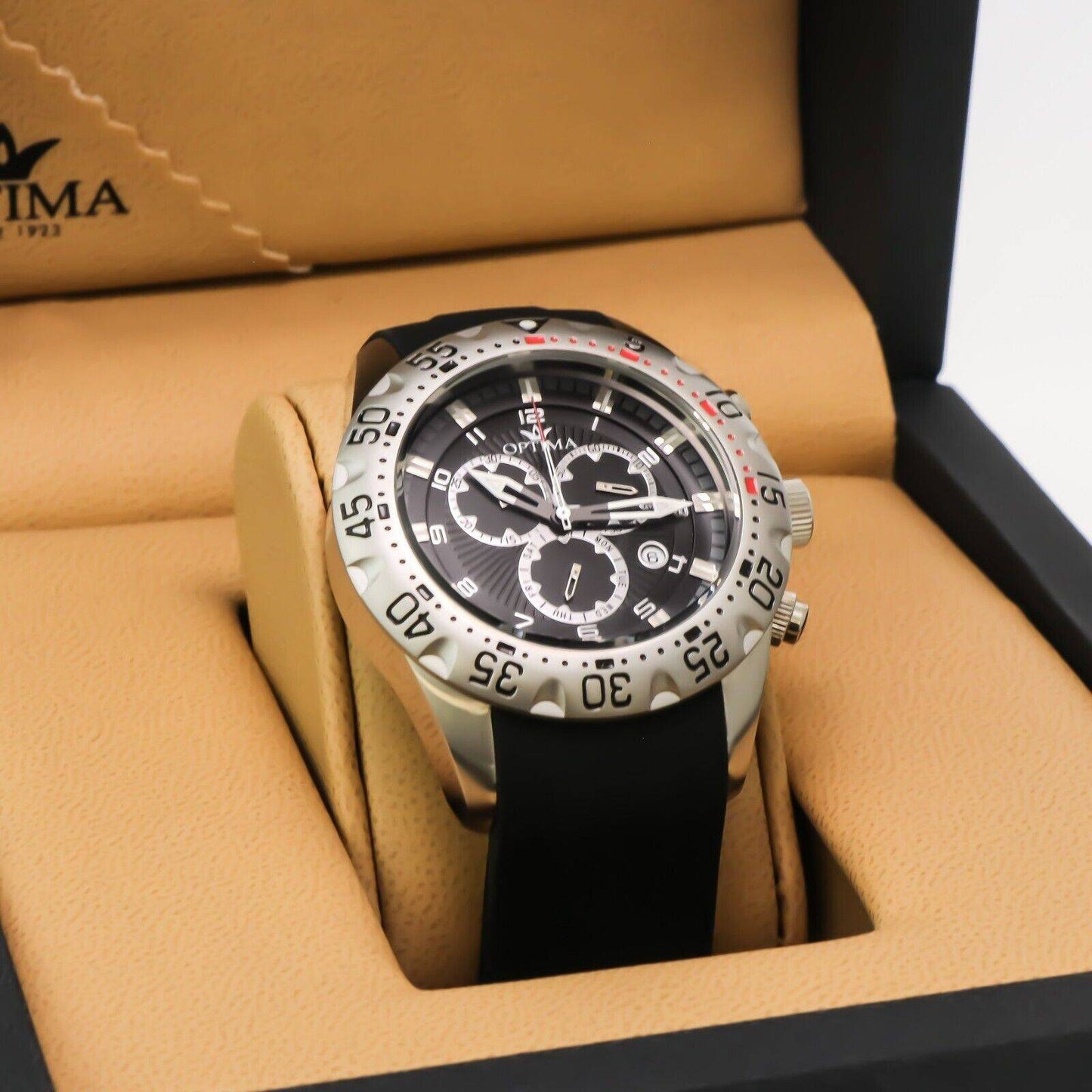 Optima • 47mm•Swiss Chronograph• • Date SubDay•5 ATM• OSC342-SX-3